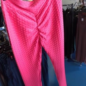 Pink butt lift yoga pants